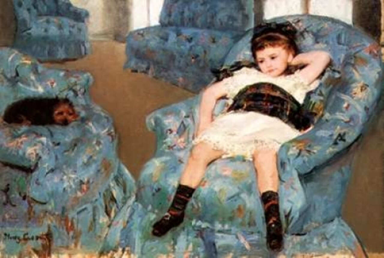 Little Girl In A Blue Armchair 1878 Poster Print by Mary Cassatt - Item # VARPDX372665